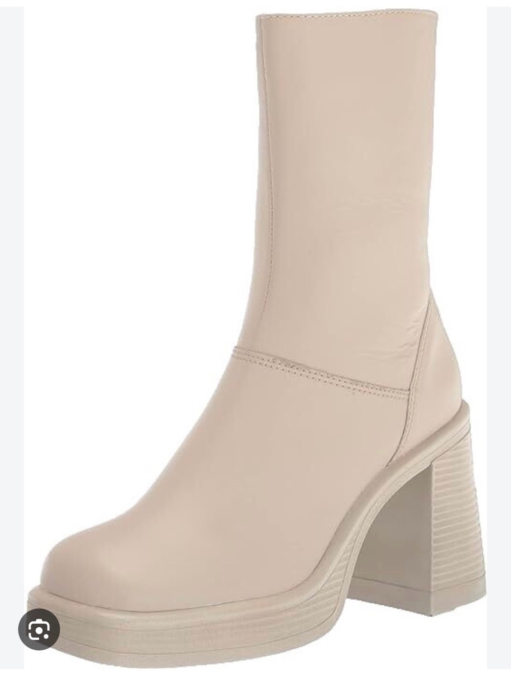 Steve Madden Fantsie Bone Leather Platform Boots – Size 8.5